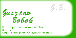 gusztav bobok business card