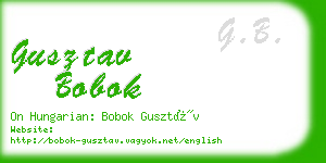 gusztav bobok business card